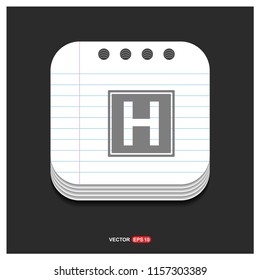 Helipad simple flat icon - Free vector icon