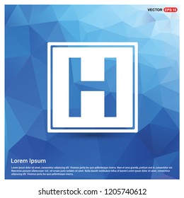 Helipad simple flat icon - Free vector icon