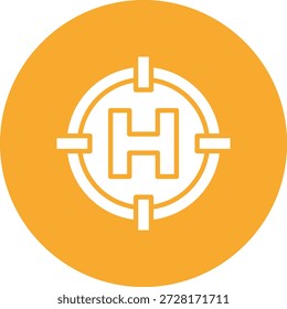 Helipad Vector Icon Design Illustration