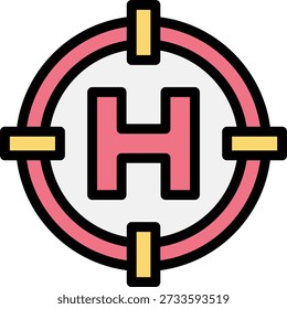Helipad Vector Icon Design Illustration