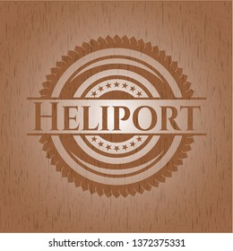 Heliport wood emblem