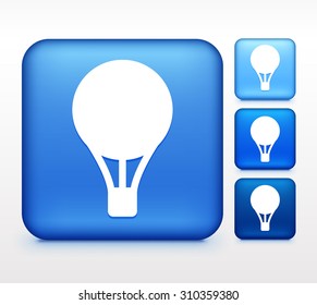 Helium Balloon Colorful Square Button