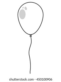 helium balloon flat icon isolated vector illustration
