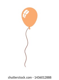 helium balloon on white background