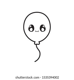 helium balloon on white background vector illustration design
