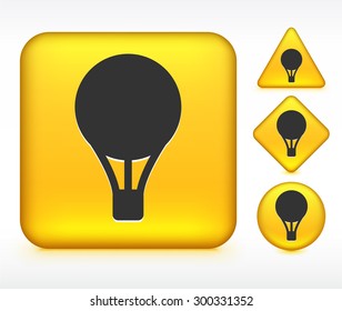 Helium Balloon on Yellow Multi Shape Buttons