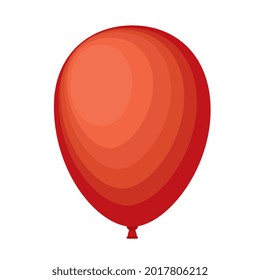 helium balloon red isolated icon