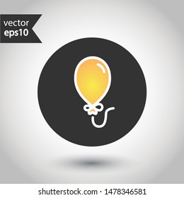Helium balloon sign. Balloon vector icon. Air ball flat symbol. EPS 10. Round icon design