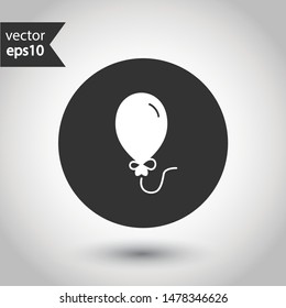 Helium balloon sign. Balloon vector icon. Air ball flat symbol. EPS 10. Round icon design