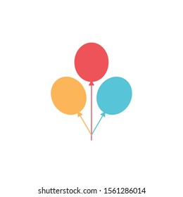 helium balloons on white background vector illustration design