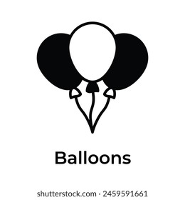 Helium balloons vector design, balloons for birthday and party, flying balloons with rope, party decorations