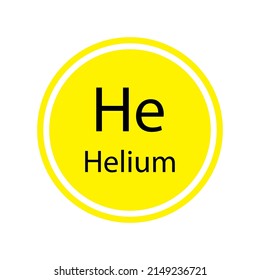 Helium chemical element. Design elements. Vector illustration. stock image. 