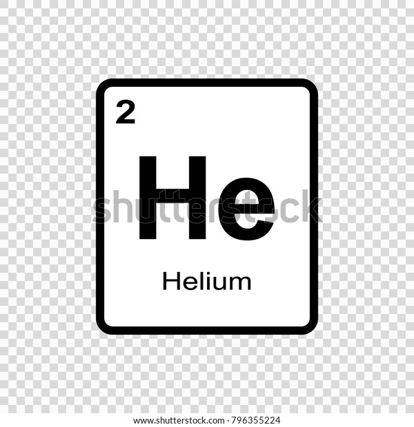 Helium chemical element. Sign with atomic
number. Chemical element of periodic
table.