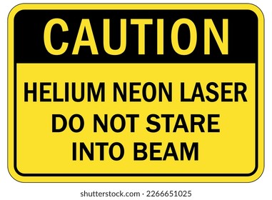 Helium chemical hazard sign and labels