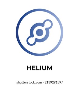 Helium Cryptocurrency coin icon. HNT coin symbol. Cryptocurrency vector icon. Flat Vector illustration - Vector