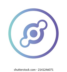 Helium Cryptocurrency coin icon. HNT coin symbol. Cryptocurrency vector icon. Flat Vector illustration - Vector