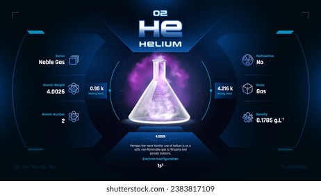 Helium Gas Parodic Table Element 02-Fascinating Facts and Valuable Insights-Infographic vector illustration design