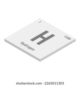 Helium, He, gray 3D isometric illustration of periodic table element with name, symbol, atomic number and weight. Inert gas with various industrial uses, such as in cryogenics, welding, and as a