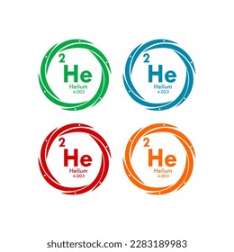 helium icon set. vector template illustration  for web design