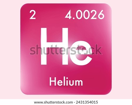 Helium icon style concept on Periodic table