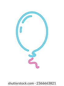 helium neon light balloon icon isolated vector