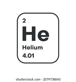 Helium Periodic Table Element Chemistry Symbol Stock Vector (Royalty ...