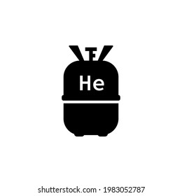 Helium Tank Silhouette Icon. Clipart Image Isolated On White Background