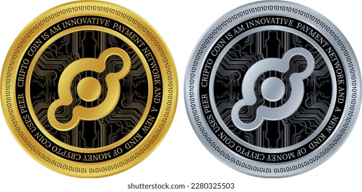 helium-hnt coin vector illustrations. 3d illustration