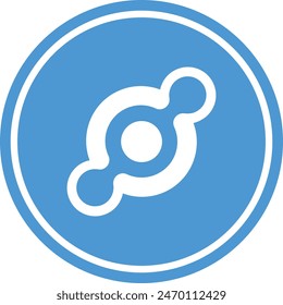 Helium-hnt cryptocurrency logo illustrations on abstract background. 3d illustrations.