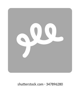 Helix Bacillus vector icon. Style is flat rounded square button, white and silver colors, white background.