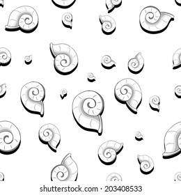 Helix black and white seamless pattern