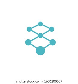 helix connection data logo modern sign template
