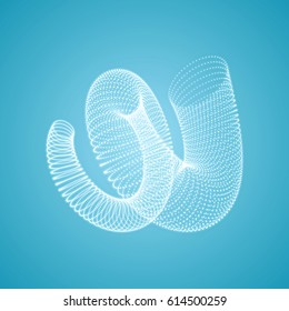 Helix. Connection structure. 3d Vector Illustration.