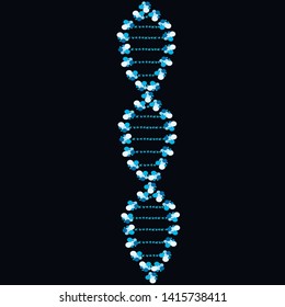 The helix of the DNA molecule, vector graphics