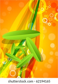 Helix green shape. Fresh vector abstract background