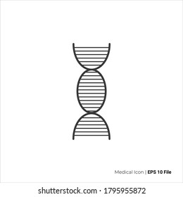 contorno de icono helix. diseño vectorial del logotipo helix. aislado por fondo blanco