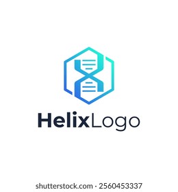 The helix logo forms a hexagon