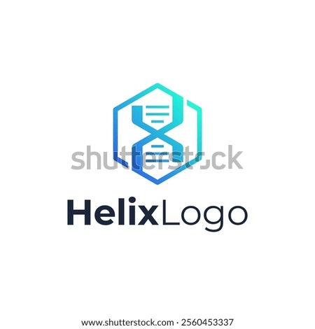 The helix logo forms a hexagon