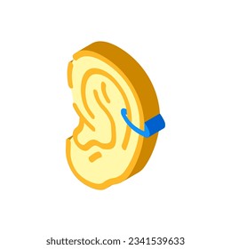 helix piercing earring isometric icon vector. helix piercing earring sign. isolated symbol illustration