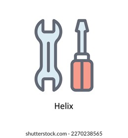 Helix Vector   fill outline Icons. Simple stock illustration stock