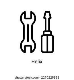 Helix Vector  Outline Icons. Simple stock illustration stock