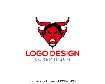 Hell Devil Modern Logo Stock Vector (Royalty Free) 1123623425 ...