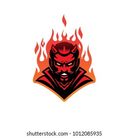 Hell devil modern logo mascot
