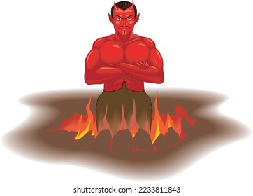 Hell Fire Inferno Vector Illustration