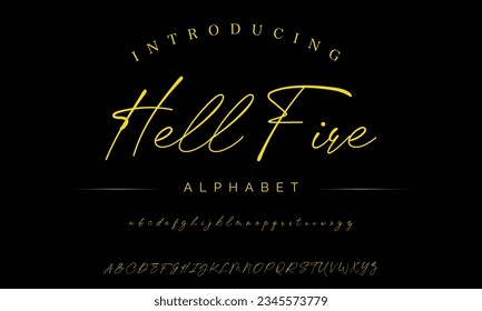 Hell Fire Signature Font Calligraphy Logotype Script Brush Font Type Font lettering handwritten
