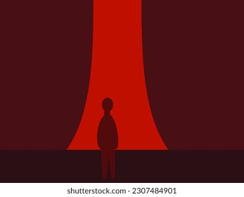 hell torment flat design vector illustration