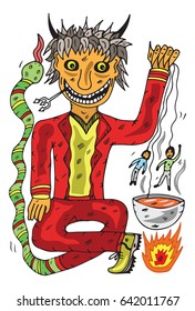 hell vector illustration