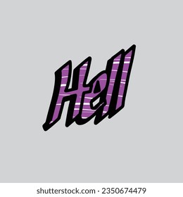 hell word text street art graffiti tagging vector