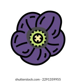 hellebore flower spring color icon vector. hellebore flower spring sign. isolated symbol illustration