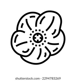 vector de icono de línea de resorte de flores hellebore. signo del resorte de flores hellebore. símbolo de contorno aislado ilustración negra